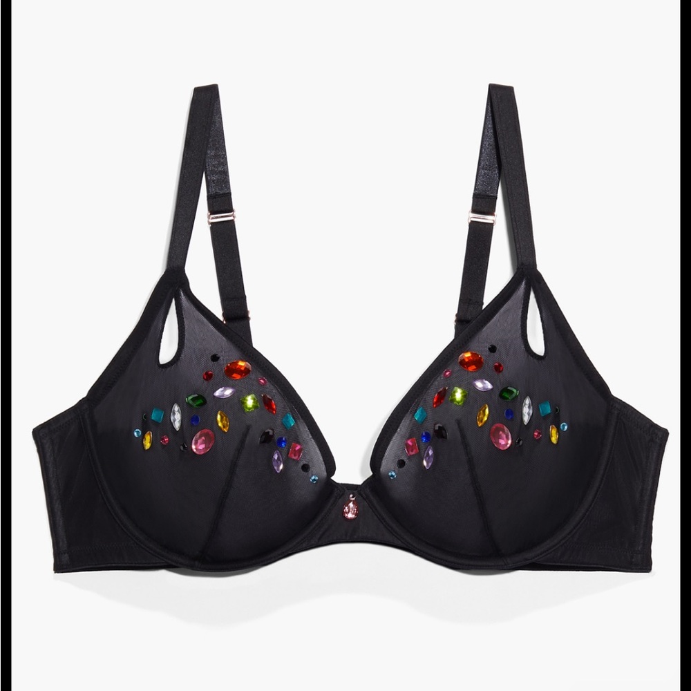 Savage Fenty Mesh Bejeweled Bra